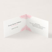 Weich rosa Mandala Visitenkarten (Innenseite)