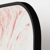 Weich rosa Marmor mit Monogramm Pickleball Schläger (Linke Seite)