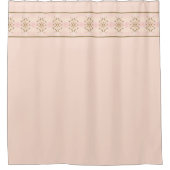Weich rosa mit Gold Duschvorhang (Vorderseite)
