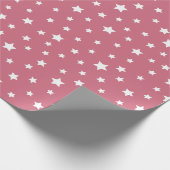 Weich rosa mit Sternmuster Geschenkpapier (Ecke)