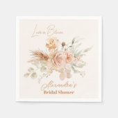 Weich rosa Pampas Gras Brautparty Serviette (Vorderseite)