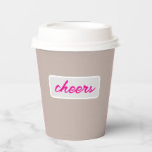 Weich rosa Papier Cup - Perfekt für Bachelorettes