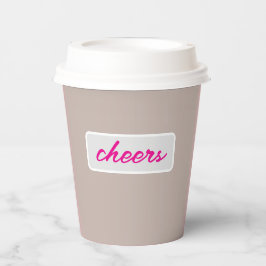 Weich rosa Papier Cup - Perfekt für Bachelorettes Pappbecher