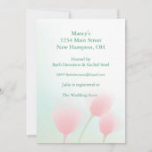 Weich rosa Pastell Tulips Brautparty Einladung (Rückseite)