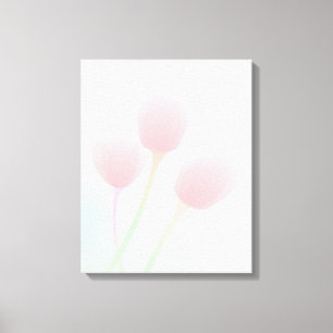 Weich rosa Pastell Tulips Hochzeit Leinwanddruck