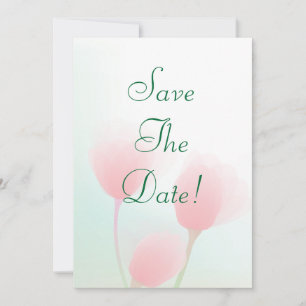 Weich rosa Pastelltulpen Hochzeiten speichern das Einladung