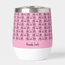 Weich rosa, Personalisiert, Kokospalmen der Silhou