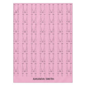 Weich rosa, Personalisiert, Kokospalmen der Silhou Tischdecke (Vorderseite)