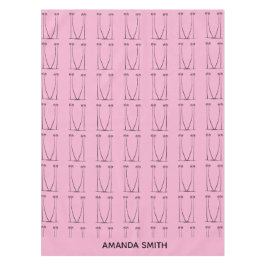 Weich rosa, Personalisiert, Kokospalmen der Silhou Tischdecke