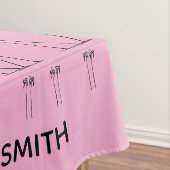 Weich rosa, Personalisiert, Kokospalmen der Silhou Tischdecke (Beispiel)