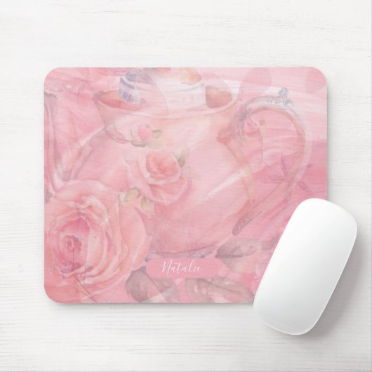 Weich rosa Personalisiert Mousepad (Mit Mouse)