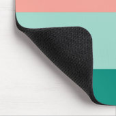 Weich rosa Pfirsich Amber Yucca und Arbor Green Ho Mousepad (Ecke)