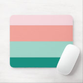 Weich rosa Pfirsich Amber Yucca und Arbor Green Ho Mousepad (Mit Mouse)