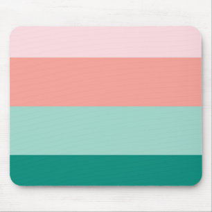 Weich rosa Pfirsich Amber Yucca und Arbor Green Ho Mousepad