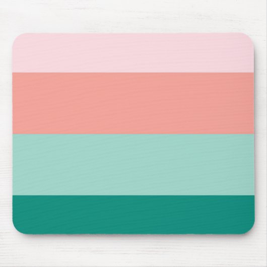 Weich rosa Pfirsich Amber Yucca und Arbor Green Ho Mousepad (Vorne)