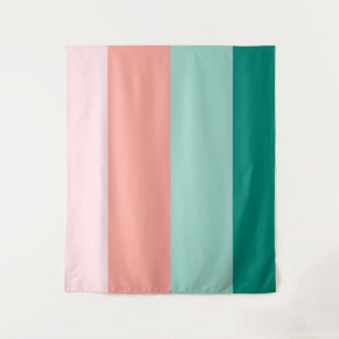 Weich rosa Pfirsich Amber Yucca und Arbor Green Ho Wandteppich