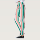 Weich rosa Pfirsich Bernstein Yucca und Arbor Gree Leggings (Links)
