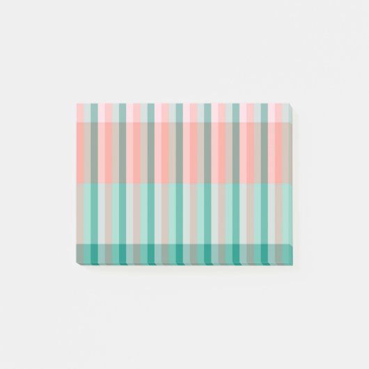 Weich rosa Pfirsich Bernstein Yucca und Arbor Gree Post-it Klebezettel (Vorderseite)