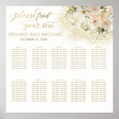 Weich rosa romantische Goldkalligraphie Poster (Vorne)