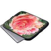 Weich rosa Rosa Blume nah-up Foto modern kühl Laptopschutzhülle (Vorne Knopf)