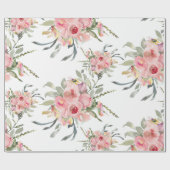 Weich rosa Rosa Elegante Hochzeit der Feminine Geschenkpapier (Flach)