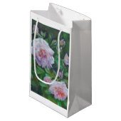 Weich rosa Rosen-Geschenk-Tasche Kleine Geschenktüte (Vorderseite Schrägansicht)