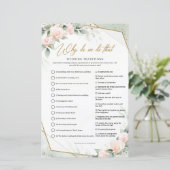 Weich rosa Rosen grünes Gold Warum tun wir das? (Stehend Vorderseite)