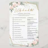 Weich rosa Rosen grünes Gold Warum tun wir das? (Vorderseite)