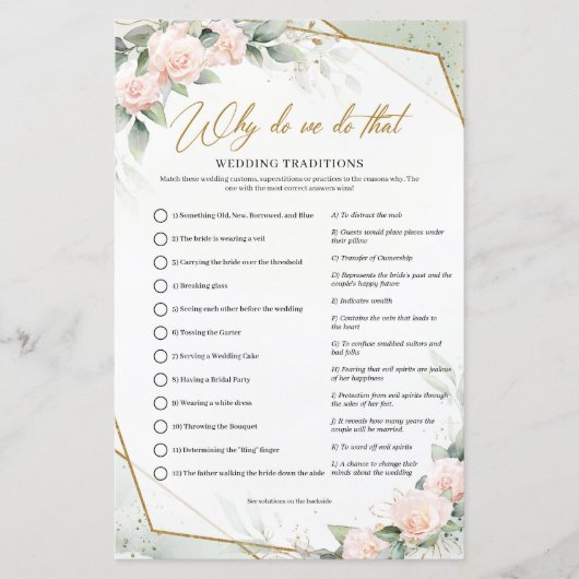 Weich rosa Rosen grünes Gold Warum tun wir das? (Vorderseite)