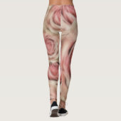 Weich rosa Rosen Weich Chic Einzigartig Leggings (Rückseite)