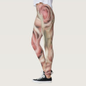 Weich rosa Rosen Weich Chic Einzigartig Leggings (Links)