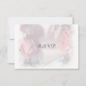 Weich rosa Roses Wedding RSVP (Vorderseite)