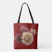 Weich rosa Strohblumen auf Maroon für Mama oder ir Tasche (Rückseite)