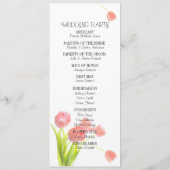 Weich rosa Tulissen Programm (Rückseite)