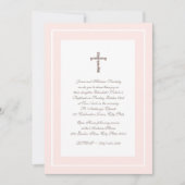 Weich rosa und braun einladung (Vorderseite)