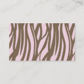 Weich rosa und braune Monogramm-Rahmen-Visitenkart Visitenkarte (Rückseite)