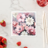 Weich rosa und grau serviette (Beispiel)