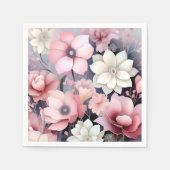 Weich rosa und grau serviette (Vorderseite)