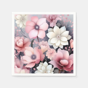 Weich rosa und grau serviette
