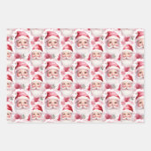 Weich rosa und grüne Weihnachten Geschenkpapier Set (Vorderseite)