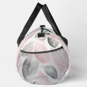 Weich rosa und grünes botanisches Leaf-Muster Duffle Bag (Rechts)