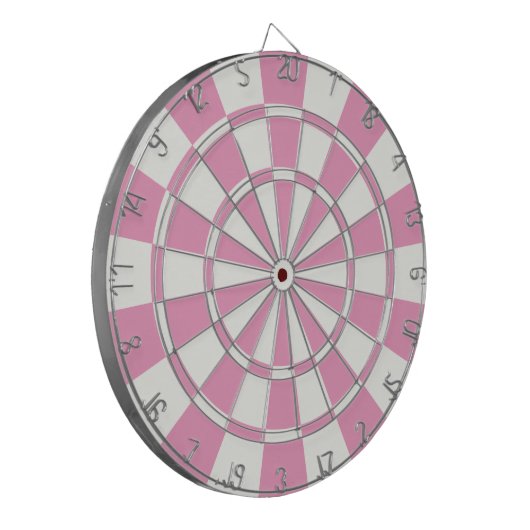 Weich rosa und weiß dartscheibe (Vorderseite Links)
