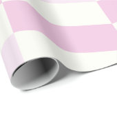 Weich rosa und weiß gefärbtes Verpackungspapier Geschenkpapier (Rolleneckpunkt)