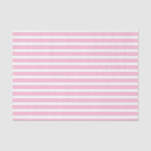 Weich rosa und Weiß Stripes Seidenpapier (Vorderseite)