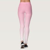Weich rosa und weiße Farbe Leggings (Rückseite)