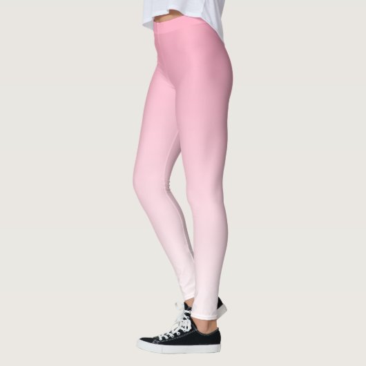 Weich rosa und weiße Farbe Leggings (Links)