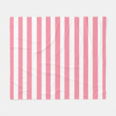 Weich rosa und weiße Streifen Fleecedecke (Vorderseite (Horizontal))