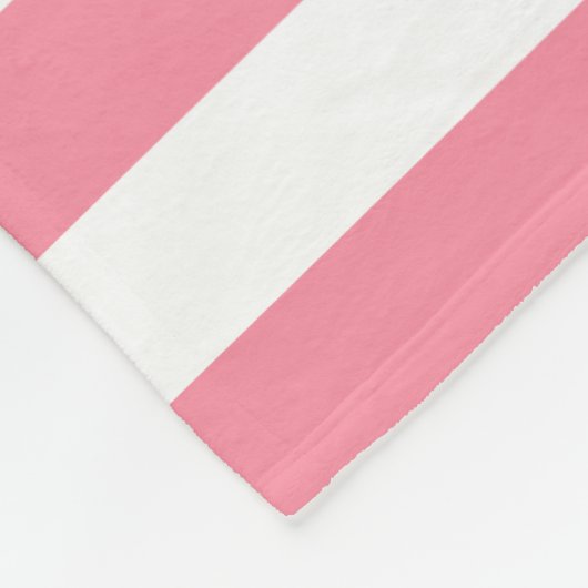 Weich rosa und weiße Streifen Fleecedecke (Ecke)