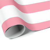 Weich rosa und weiße Streifen Geschenkpapier (Rolleneckpunkt)