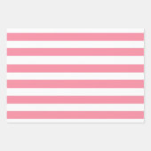 Weich rosa und weiße Streifen Geschenkpapier Set (Vorderseite 3)